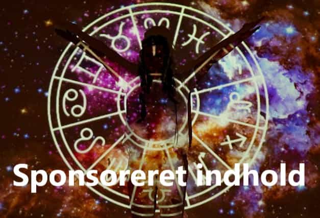 Cirkel med stjernetegn omfavnes af kvindelig silhuet