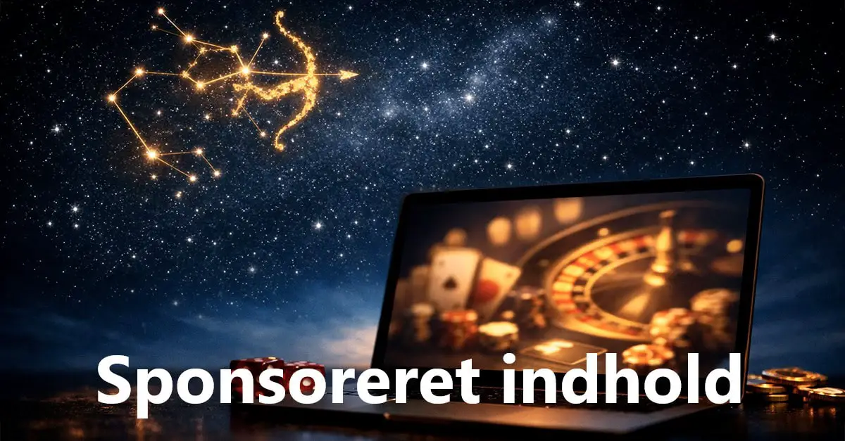 Stjernetegn over røde spilleterninger